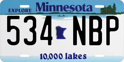 MN license plate 534NBP