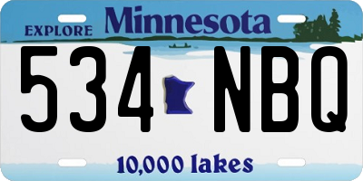 MN license plate 534NBQ