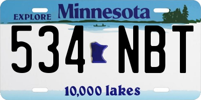 MN license plate 534NBT