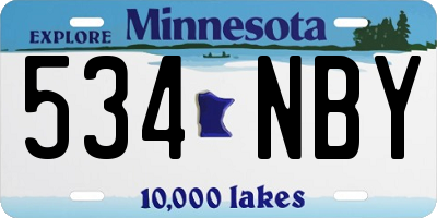 MN license plate 534NBY