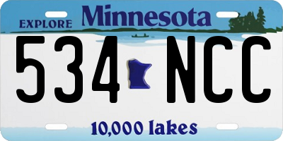 MN license plate 534NCC