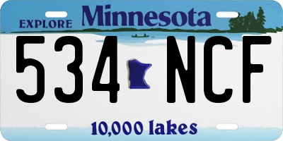 MN license plate 534NCF