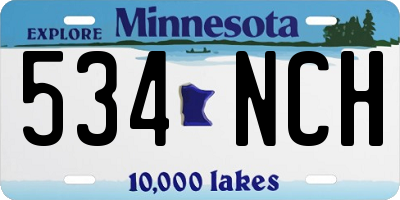 MN license plate 534NCH