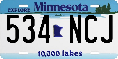 MN license plate 534NCJ