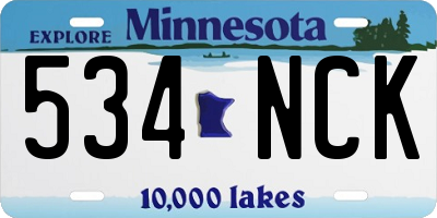 MN license plate 534NCK