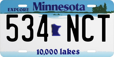 MN license plate 534NCT