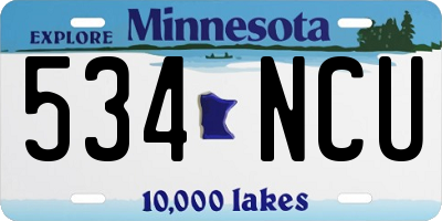 MN license plate 534NCU