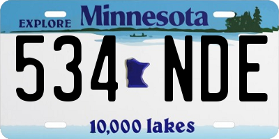 MN license plate 534NDE