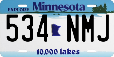 MN license plate 534NMJ