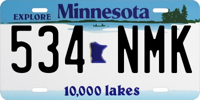 MN license plate 534NMK