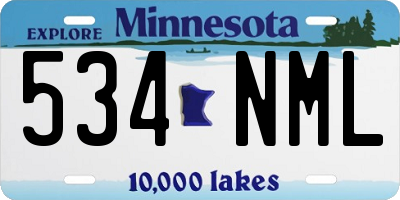 MN license plate 534NML