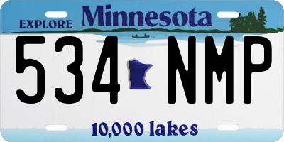 MN license plate 534NMP