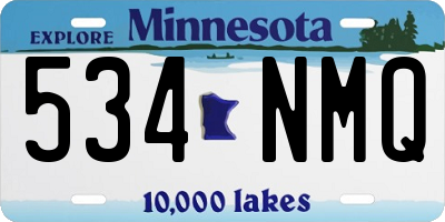 MN license plate 534NMQ