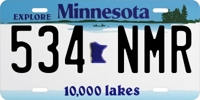 MN license plate 534NMR