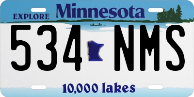 MN license plate 534NMS