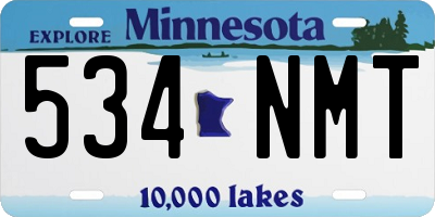 MN license plate 534NMT