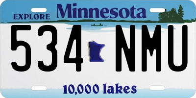 MN license plate 534NMU