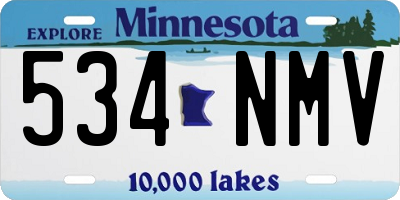 MN license plate 534NMV