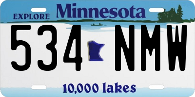 MN license plate 534NMW
