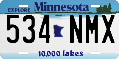MN license plate 534NMX