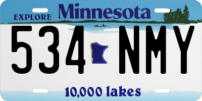 MN license plate 534NMY