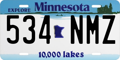 MN license plate 534NMZ