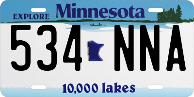 MN license plate 534NNA