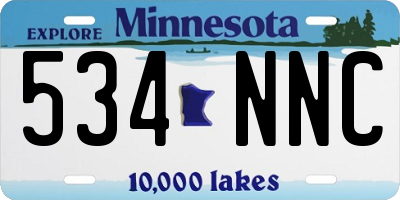 MN license plate 534NNC