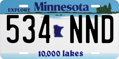 MN license plate 534NND