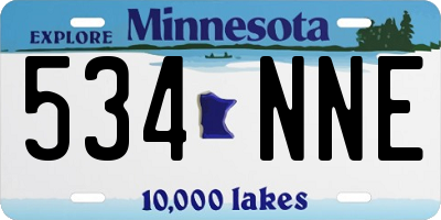 MN license plate 534NNE
