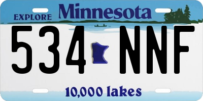 MN license plate 534NNF