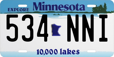 MN license plate 534NNI