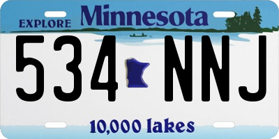 MN license plate 534NNJ