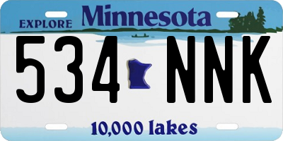MN license plate 534NNK