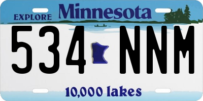 MN license plate 534NNM