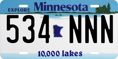 MN license plate 534NNN