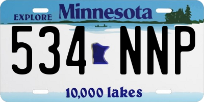 MN license plate 534NNP