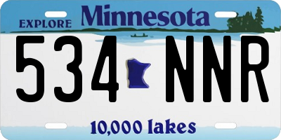 MN license plate 534NNR