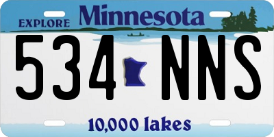 MN license plate 534NNS