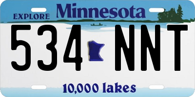 MN license plate 534NNT