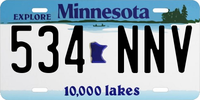 MN license plate 534NNV