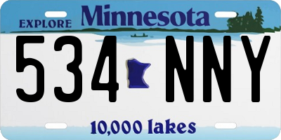 MN license plate 534NNY