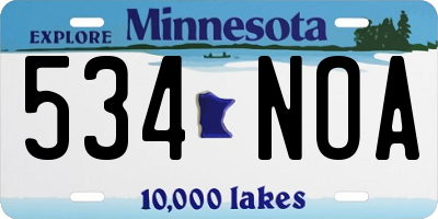 MN license plate 534NOA