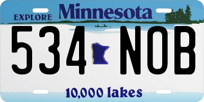 MN license plate 534NOB