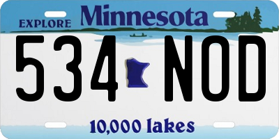 MN license plate 534NOD