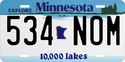 MN license plate 534NOM