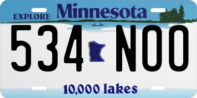 MN license plate 534NOO