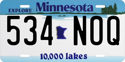 MN license plate 534NOQ