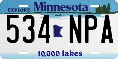 MN license plate 534NPA