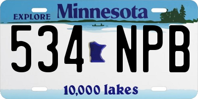 MN license plate 534NPB